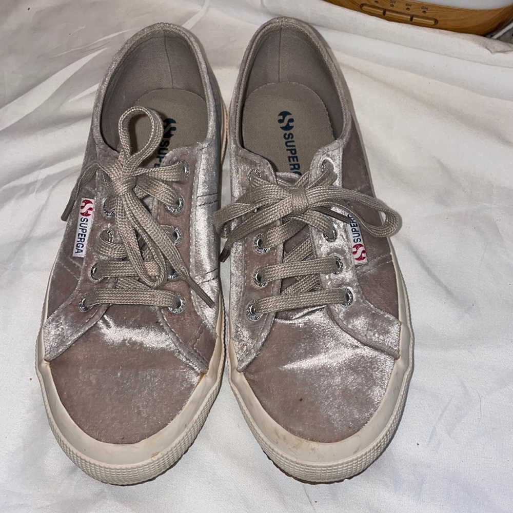 Superga velvet shoes